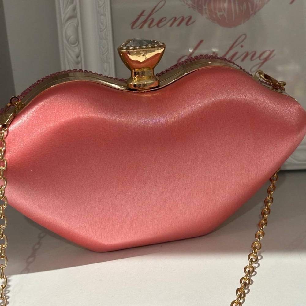 Pink Rhinestone Clutch Bag - Picture 4 of 4